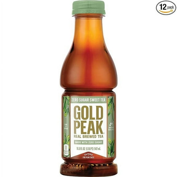Gold Peak 18.5 Ounce 12 Pack Tea Bundled by Louisiana Pantry (Zero Sugar Sweet)