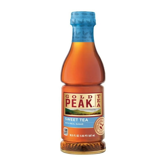 "Gold Peak Iced Tea, Sweetened - 18.5 Fl Oz (1.16 Pt) 547 Ml(pack of 12)"