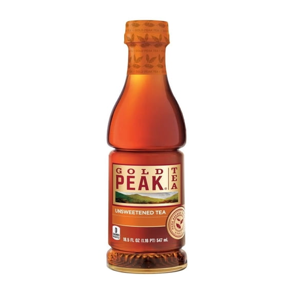 Gold Peak Iced Tea, Unsweetened - 18.5 Oz - Pack of 12