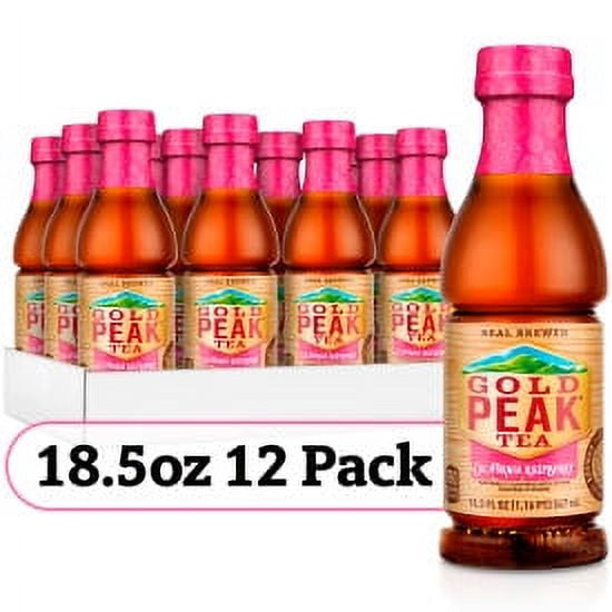 Gold Peak Locally Sourced California Raspberry Iced Tea, 18.5 fl oz Bottles (12 Pack)