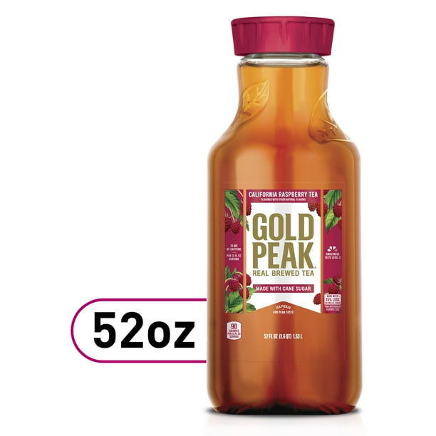 Gold Peak Raspberry Flavored Iced Tea Drink, 52 fl oz - Walmart.com