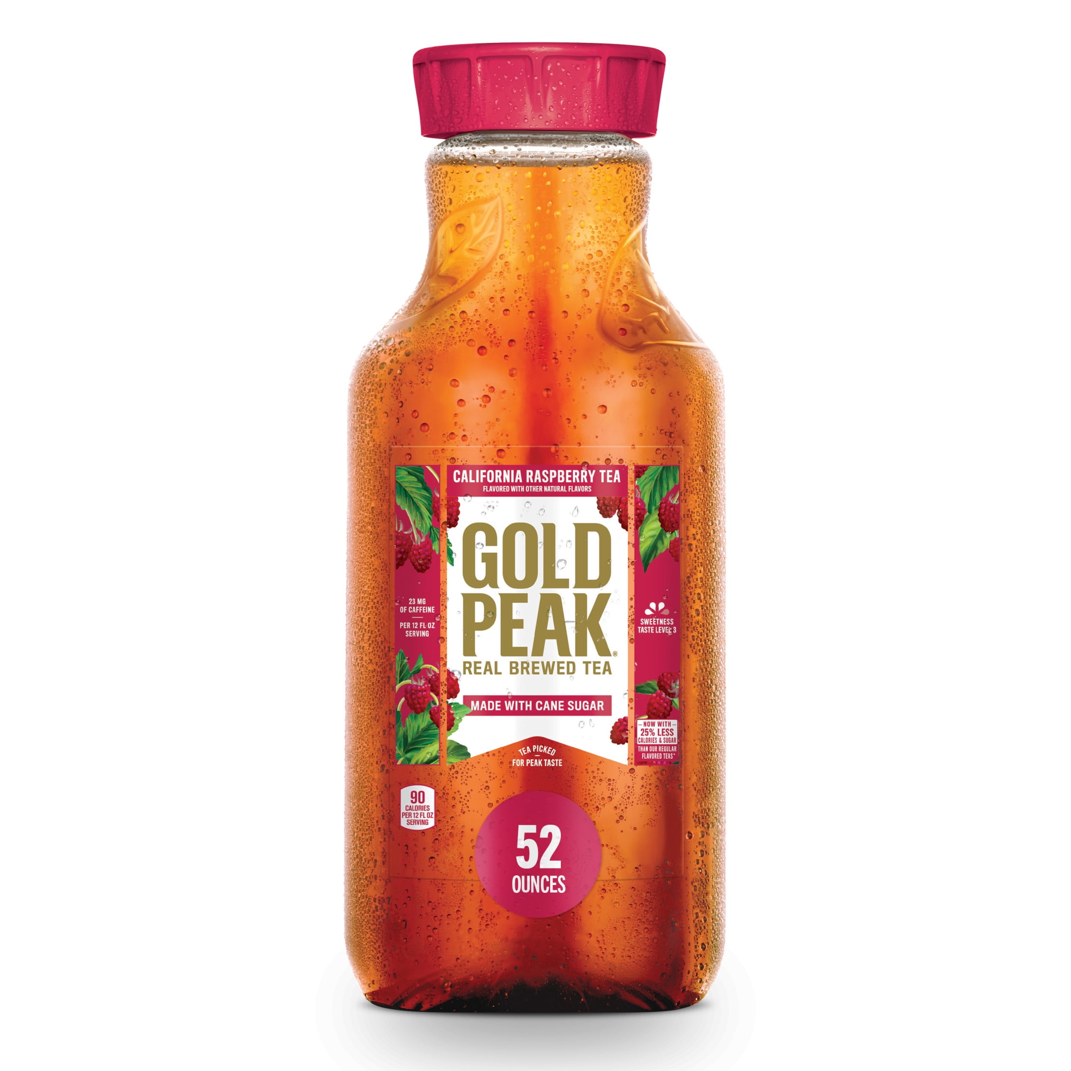 Gold Peak California Raspberry Iced Tea, Sweet Tea Bottle, 52 fl oz