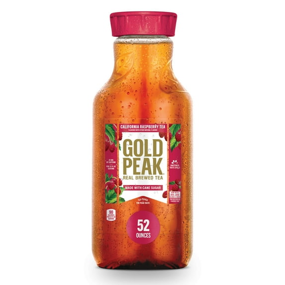 Gold Peak California Raspberry Iced Tea, Sweet Tea, 52 fl oz Bottle