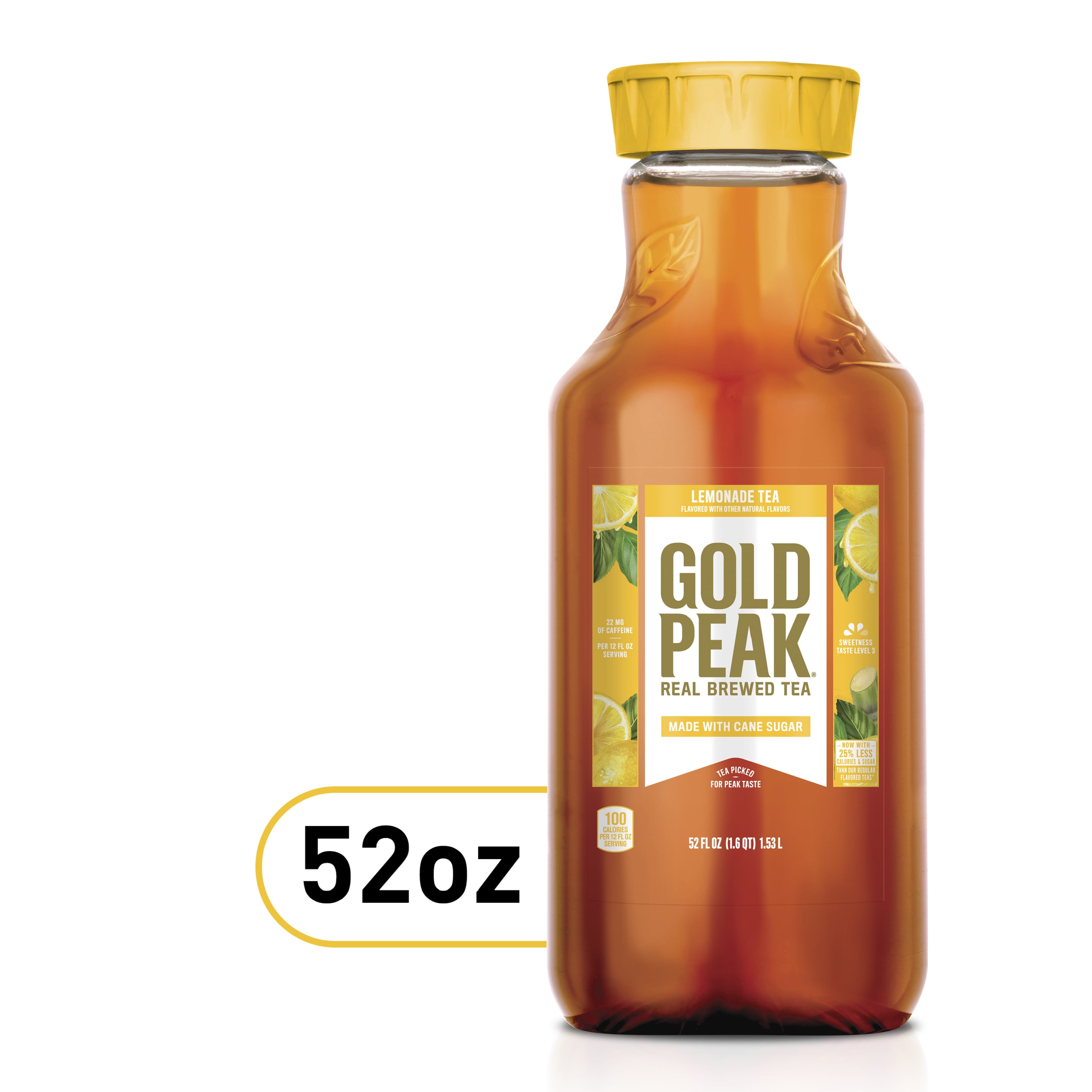 Gold Peak Real Brewed Tea Lemonade Flavored Iced Tea Drink, 52 fl oz -  Walmart.com