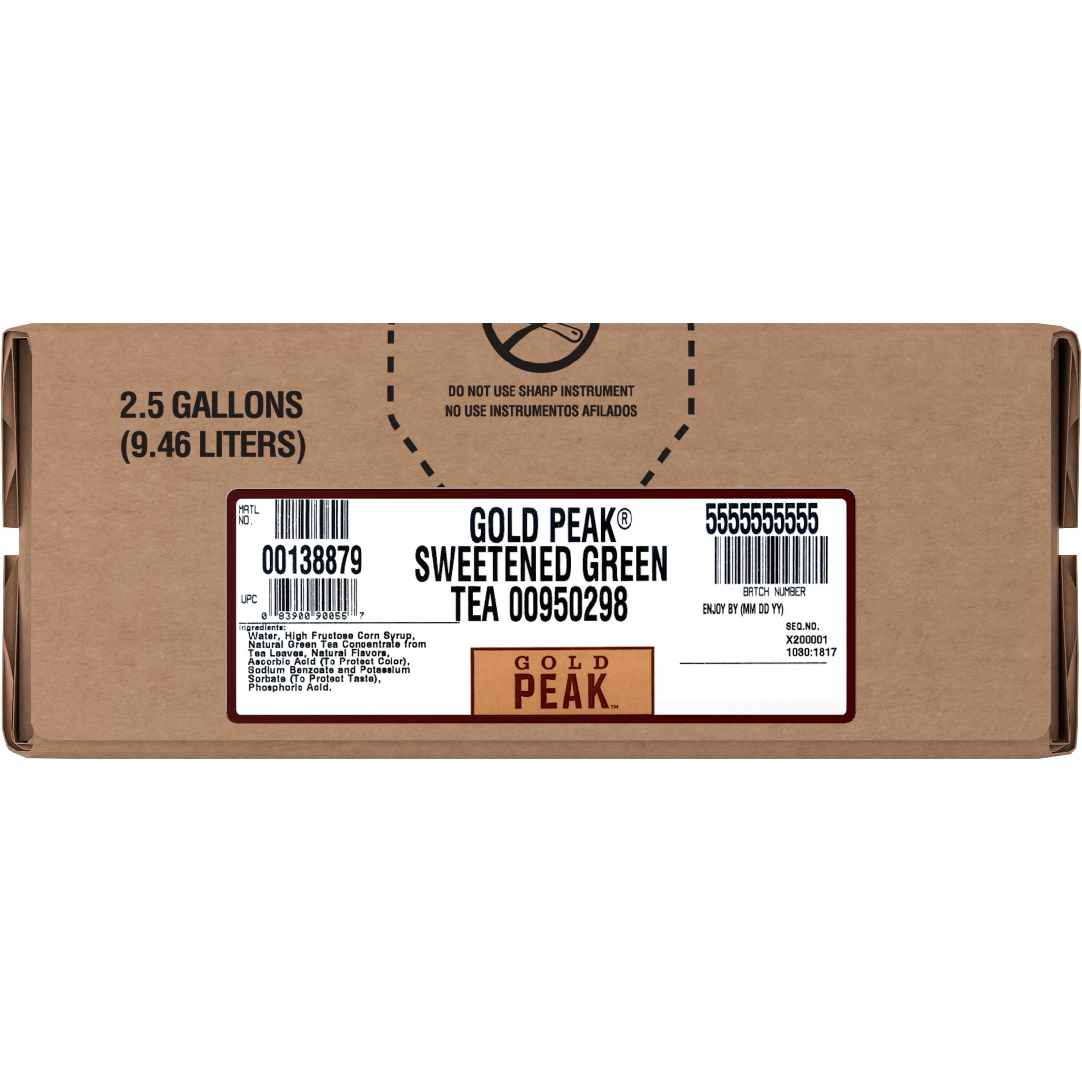 Gold Peak Sweetened Green Tea Bag in box, 2.5 Gallons