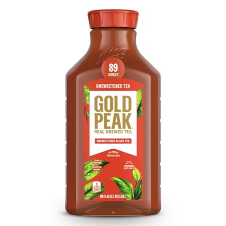 Gold Peak Iced Tea, Unsweetened Tea Bottle, 89 fl oz