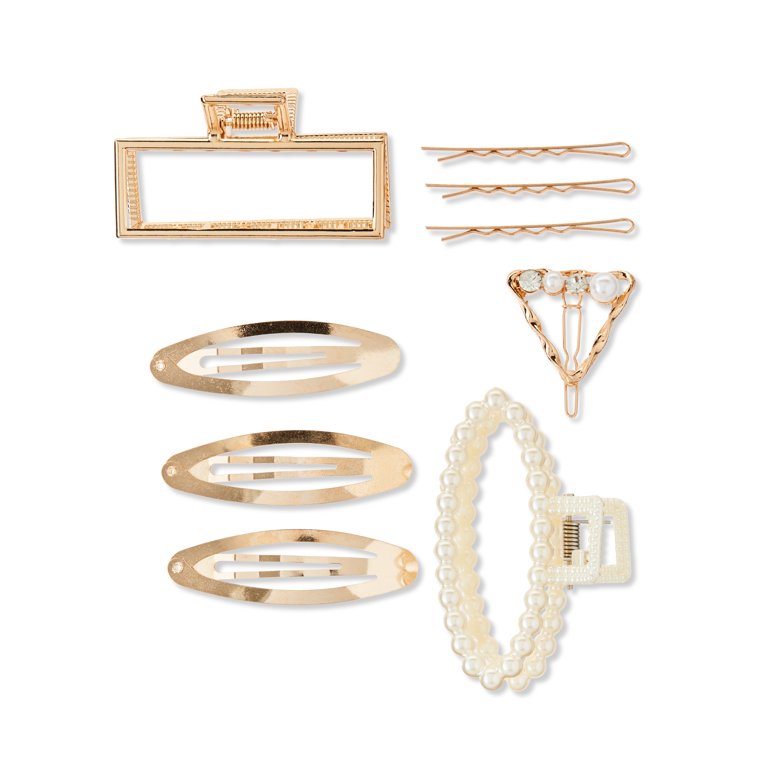 Gold & Pearl 9-Piece Hair Glamour Beauty Set - Walmart.com display picture 2