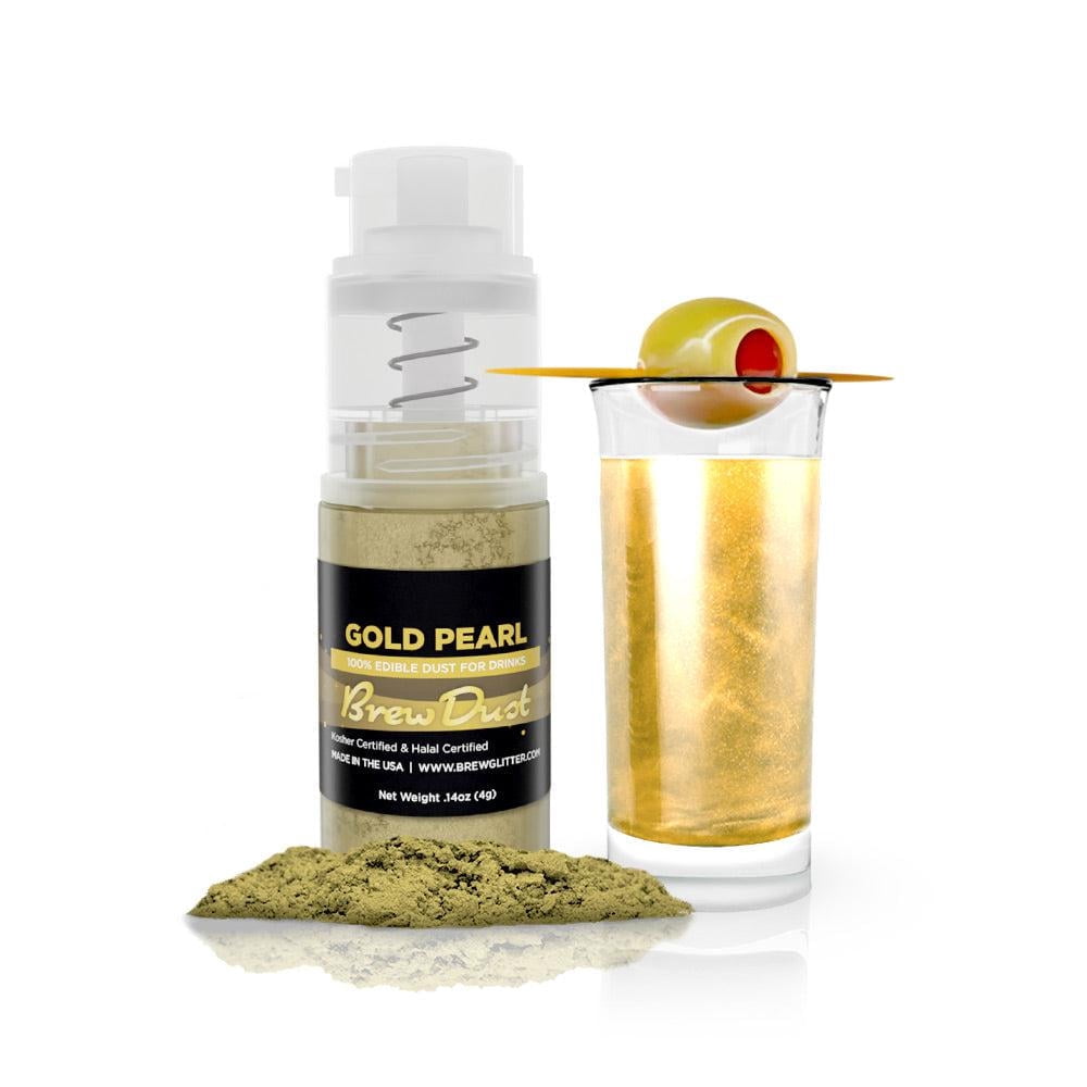 Brew Dust - Gold Pearl Edible Drink Powder - Silky Swirl, Beverage Safe ...
