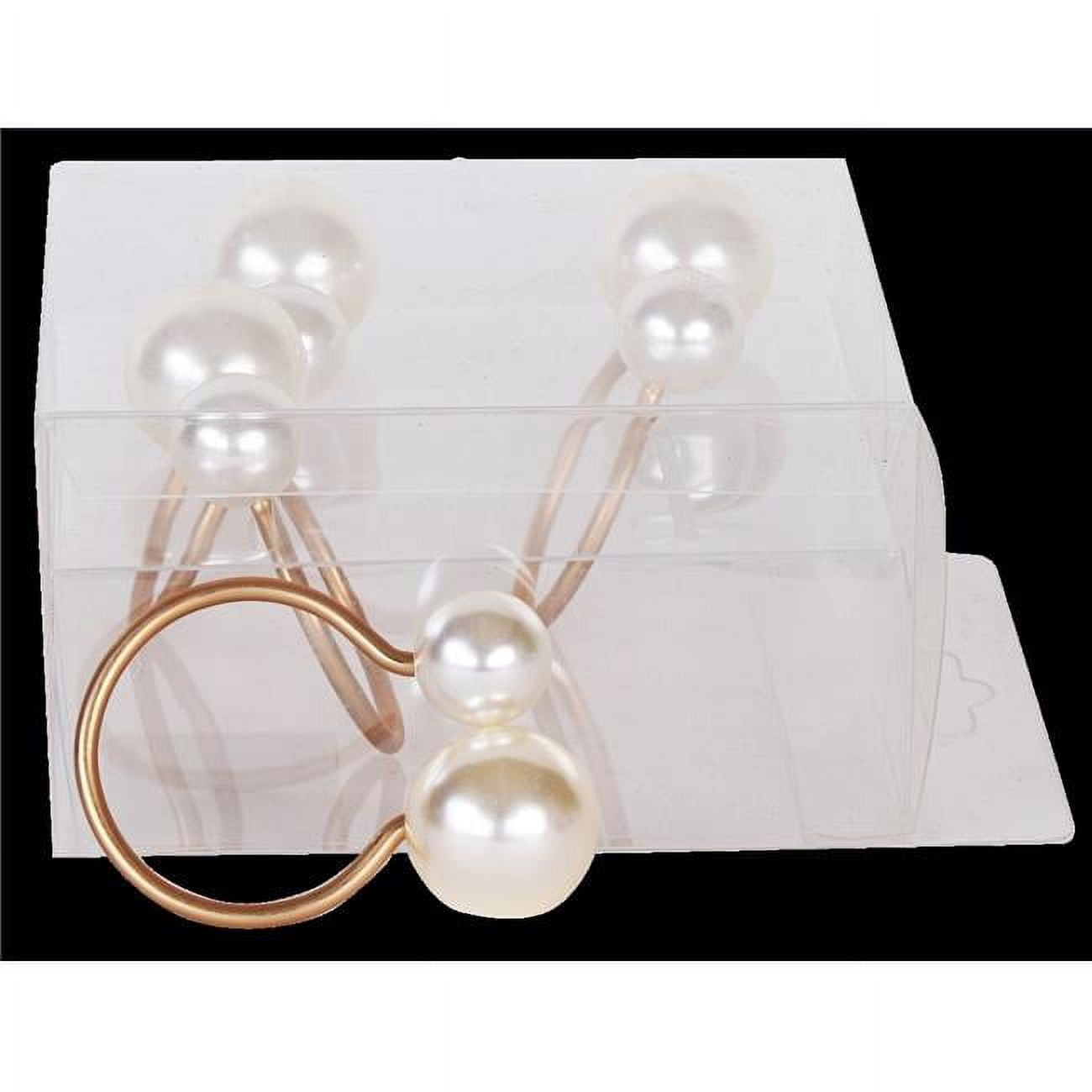 Gold & Pearls Napkin Ring in PVC Box, Set of 4 - Walmart.com