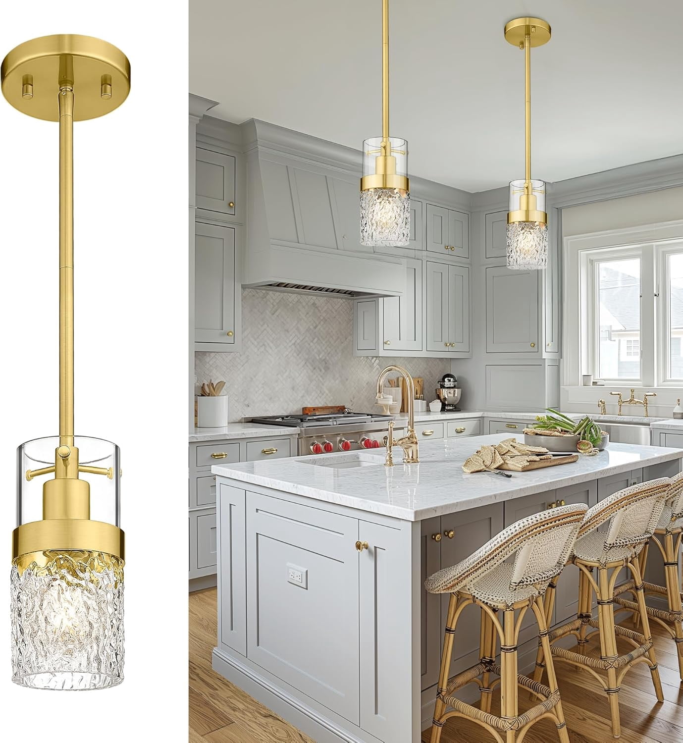 Gold Pendant Light For Kitchen Island