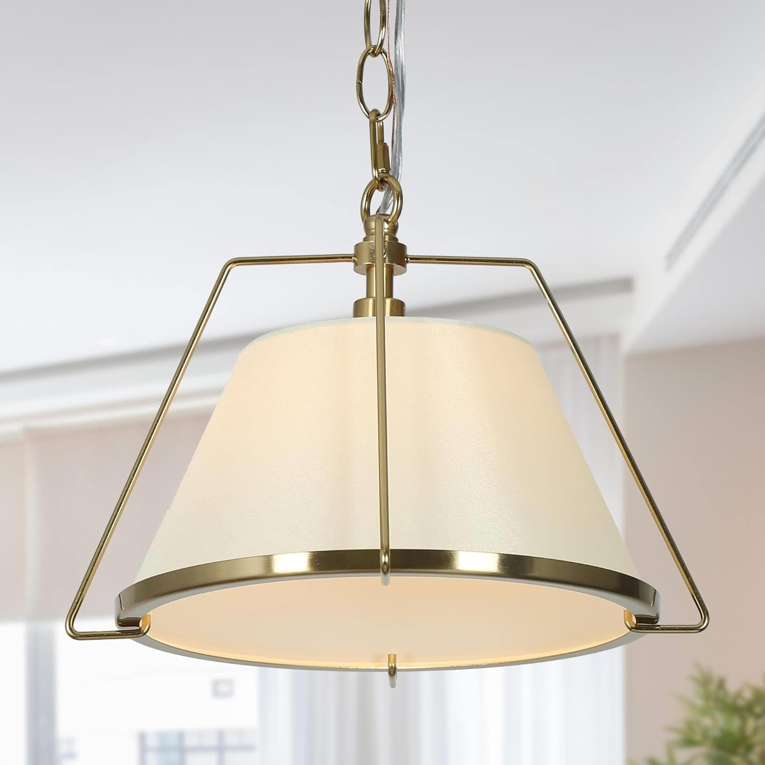 Gold Pendant Light, Large Brass Pendant Lighting for Kitchen Island