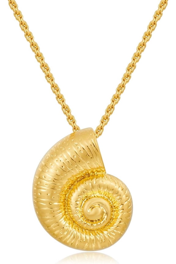 Gold Pendant Necklace For Women Conch Chain Necklace Gold Starfish Necklace With Black Leather Gold Ocean Chains Necklace[o2612]