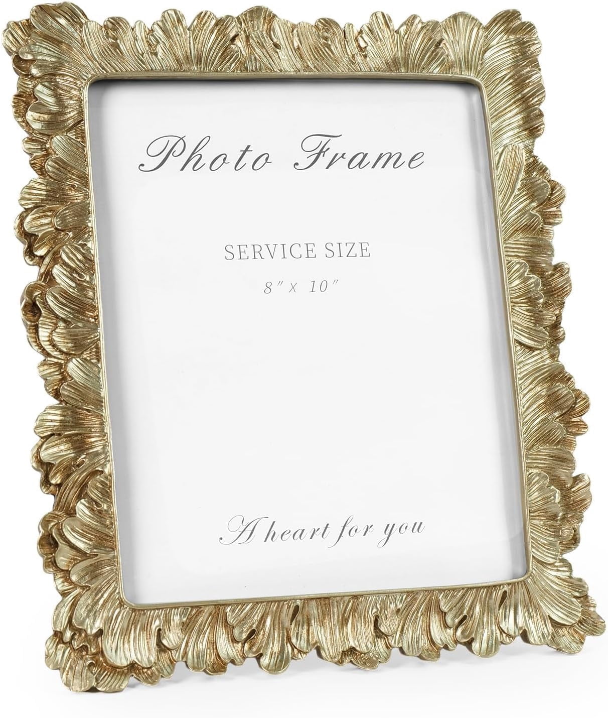 Gold Picture Frame 8x10 Frames, Vintage Gold Palm Leaves Textured Hand ...