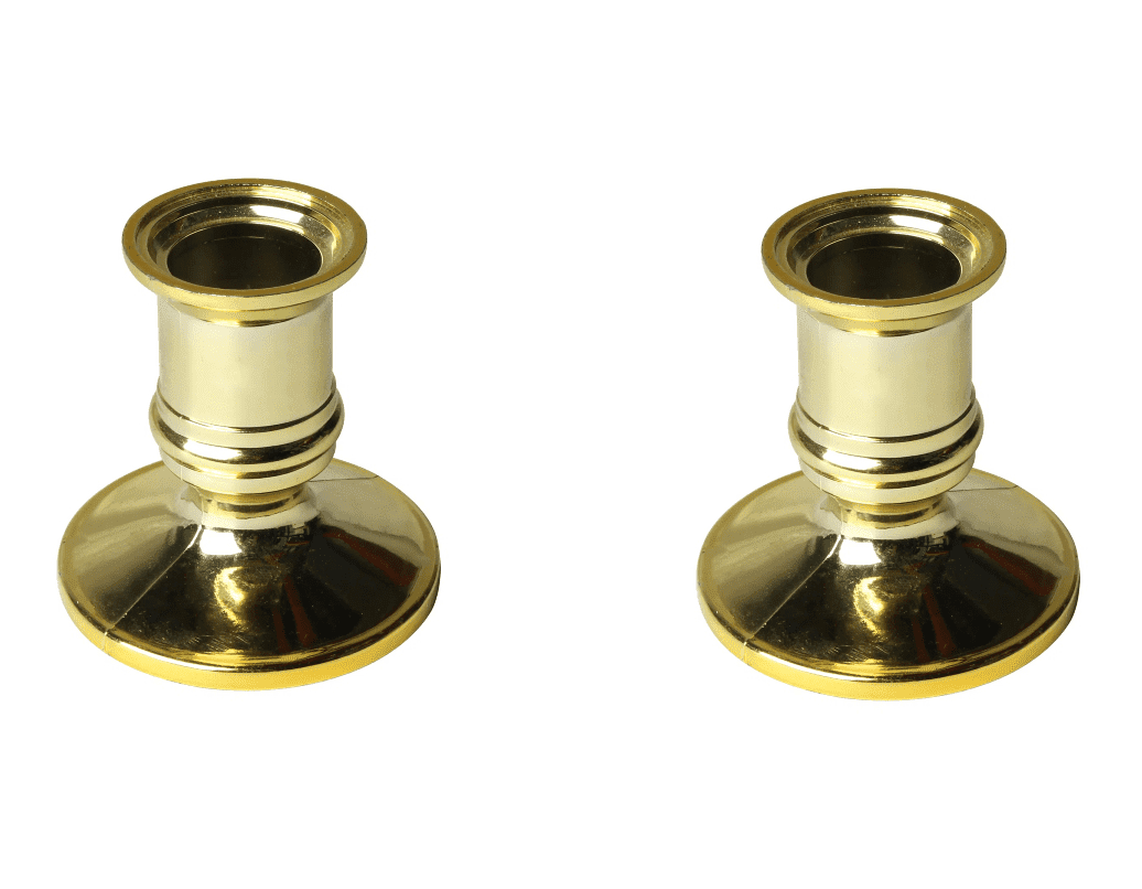 Gold Pillar Candle Base Taper Candle Holder Candlestick Gold Plated — free download