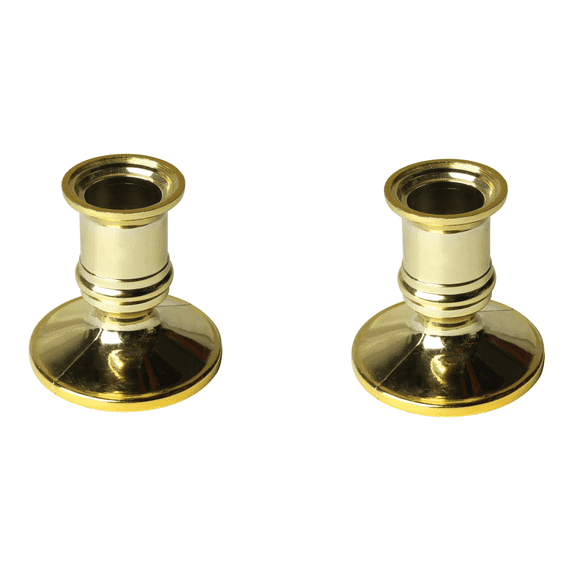 Gold Pillar Candle Base Taper Candle Holder Candlestick Gold Plated Plastic Wedding Candle Holder Decoration Table Window Halloween Christmas Decor Decorative Party Dec