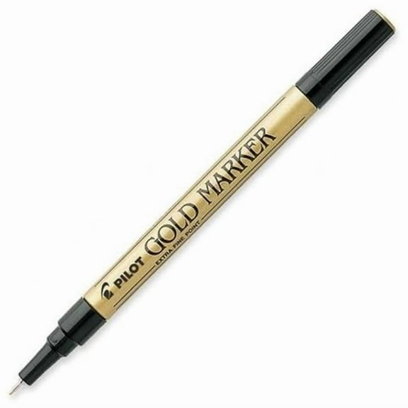 Pilot Gold Metallic Permanent Paint Marker, Extra Fine Point, 6/pk (41500)