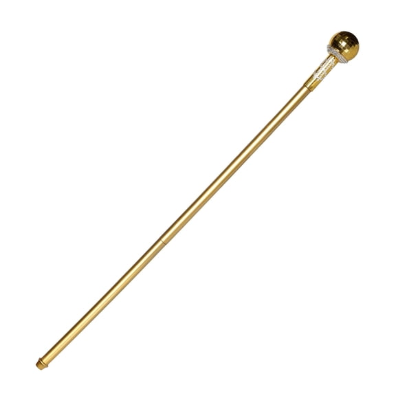 Gold Gangster Cane with Dollar Sign 33 Inch Long Adult Costume Accessory
