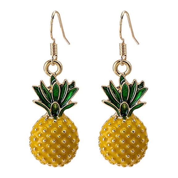 Pineapple Fruit Earrings Pineapple Drop Dangle Earrings Cute Fruit Food Earrings Birthday Gifts For Women Yellow