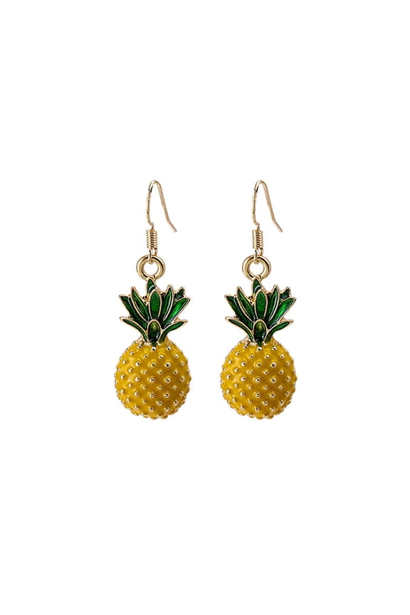 Gold Pineapple Fruit Earrings Pineapple Drop Dangle Earrings Cute Fruit Food Earrings Birthday Gifts For Women