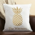 thumbnail image 1 of Gold Pineapple Personalized Throw Pillow, 1 of 1