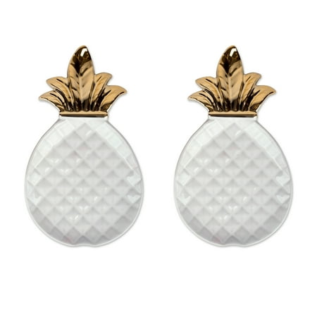Gold Pineapple Plate Large (Set of 2)