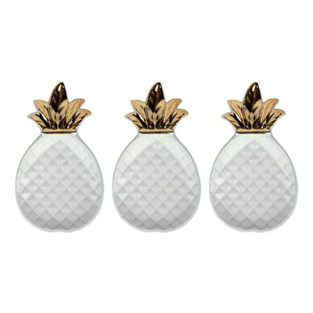 Gold Pineapple Plate Small (Set of 3)
