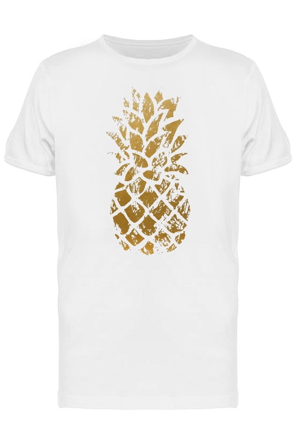 Gold Pineapple T-Shirt Men -Image by Shutterstock, Male x-Large