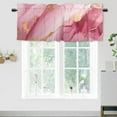 thumbnail image 1 of Gold Pink Abstract Marble Window Curtain Valances Luxury Elegant Texture Modern Rod Pocket Window Valance for Living Room Bathroom Bedroom Kitchen 54 by 18 in, 1 Panel, 1 of 6