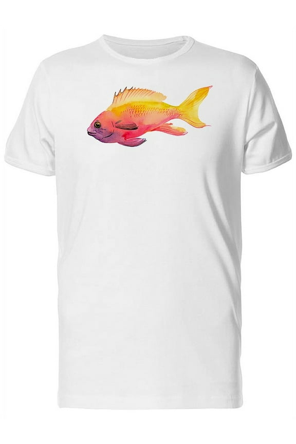 Gold Pink Exotic Coral Reef Fish T-Shirt Men -Image by Shutterstock, Male Small