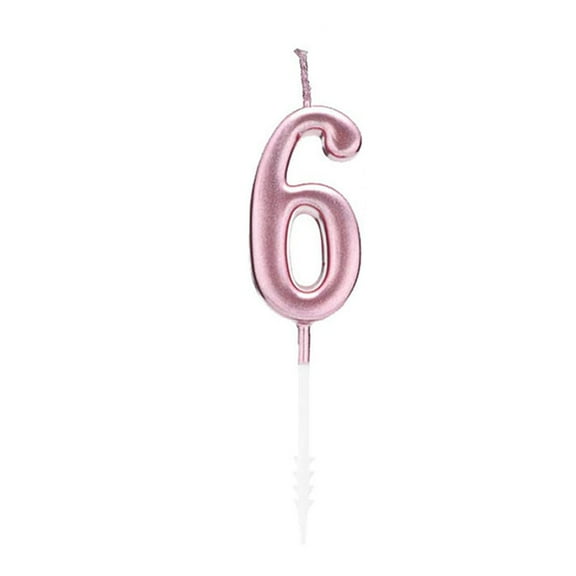 Gold Pink Silver Numeral Candle Cake Topper Decoration Number Gift for Old Young