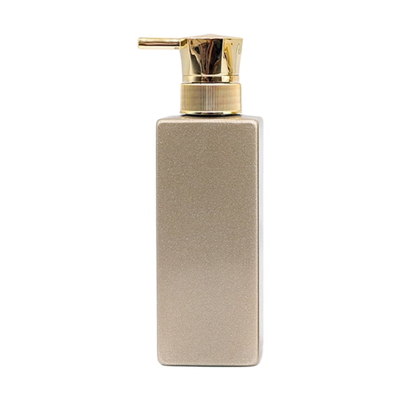 Gold Plastic Soap Dispenser 300ml - Refillable Hand Soap Bottle for Kitchen, Bathroom Countertop - Shower Gel Dispenser Pump