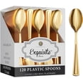 thumbnail image 1 of Gold Plastic Spoons Heavy Duty 120 Pcs Gold Plastic Silverware Heavy Duty Disposable Silverware Set | Disposable Spoons Eating Utensils Sets Flatware Set For Parties & Events, 1 of 13