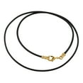 thumbnail image 1 of Gold Plated 1.8mm Fine Black Leather Cord Necklace, 1 of 3