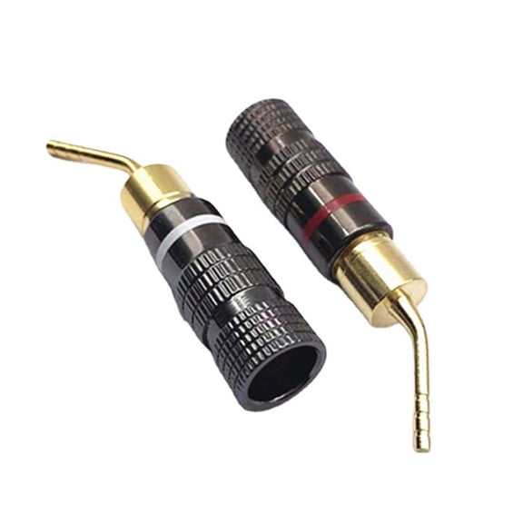 Gold Plated 2mm Banana Plug Screw Type Sound Speaker Pin Plugs Cable Connectors Adapter for Speaker Accessories