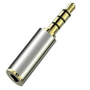 Gold Plated 3.5mm Male to 2.5mm Female Audio Headphone Adapter Headset Converter 3 Ring Jack Plug - Stereo or Mono 1-Pack