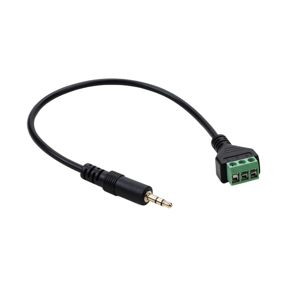 Gold-Plated 3.5mm TRS Male to 3-Pin AV Adapter, 30cm Corrosion-Resistant Cable for Studio Equipment