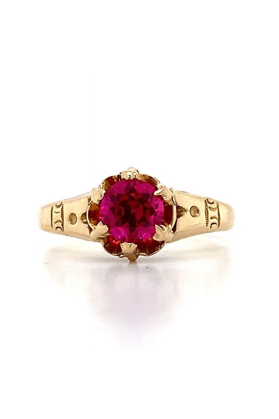Gold Plated 925 Silver ring, Natural Ruby Gemstone Ring, wedding gift