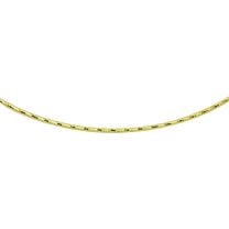 Gold Plated 925 Sterling Silver DC Omega Box Chain 1.4mm Made in Italy 16" Jewelry Female Unisex