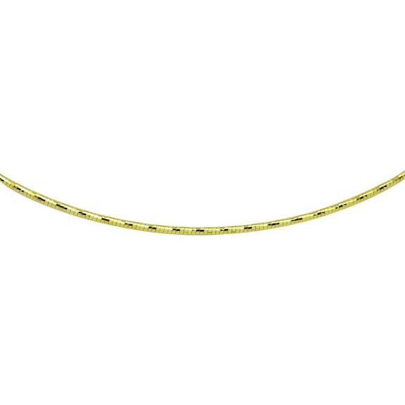 Gold Plated 925 Sterling Silver DC Omega Box Chain 1.4mm Made in Italy 16" Jewelry Female Unisex