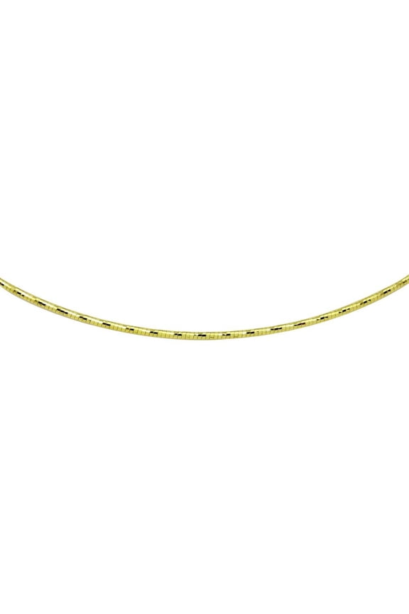 Gold Plated 925 Sterling Silver DC Omega Box Chain 1.4mm Made in Italy 18" Jewelry Female Unisex
