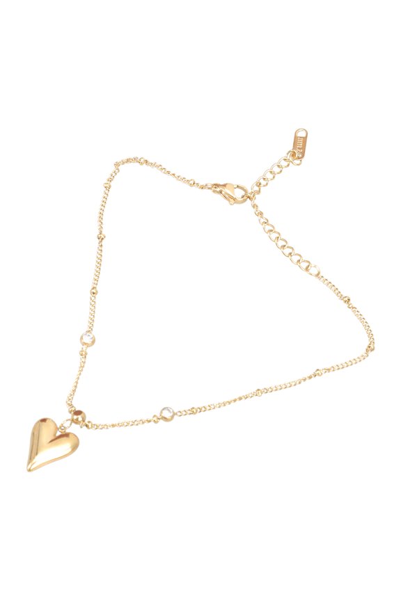 Gold Plated Ankle Unique Gold Ankle Chain With Heart Crystal Perfect For Romance Dates And Event
