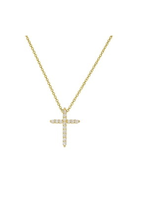 Timeless Grace CZ Cross Pendant Necklace
