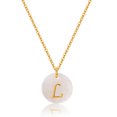 thumbnail image 1 of Gold Plated Brass Natural Bead Necklace 26 Letters Classic Joker Simple Clavicle Chain, 1 of 7