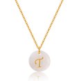 thumbnail image 1 of Gold Plated Brass Natural Bead Necklace 26 Letters Classic Joker Simple Clavicle Chain, 1 of 7