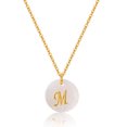 thumbnail image 1 of Gold Plated Brass Natural Bead Necklace 26 Letters Classic Joker Simple Clavicle Chain, 1 of 7
