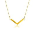 thumbnail image 1 of ELYA Women's Polished Chevron Gold Plated Steel Necklace - 18", 1 of 4