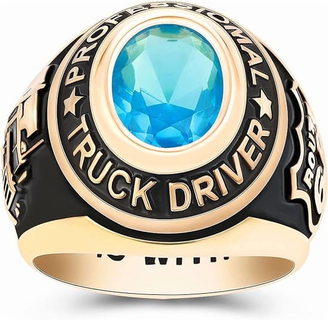 Gold Plated Class Rings Birthstone Rings Class Rings for Men High ...