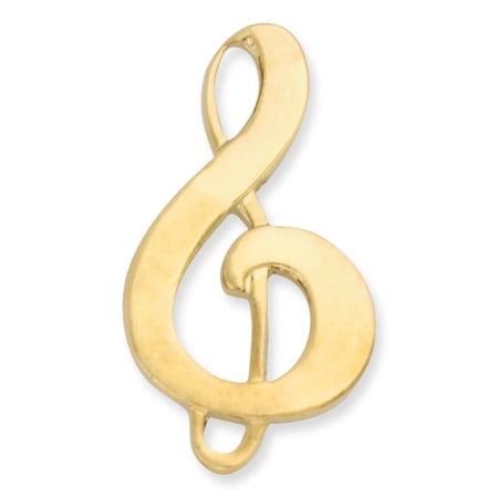 Gold Plated Clef Musical Note Lapel Pin