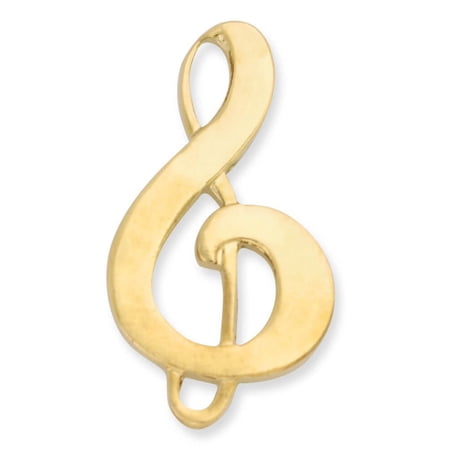 Gold Plated Clef Musical Note Lapel Pin