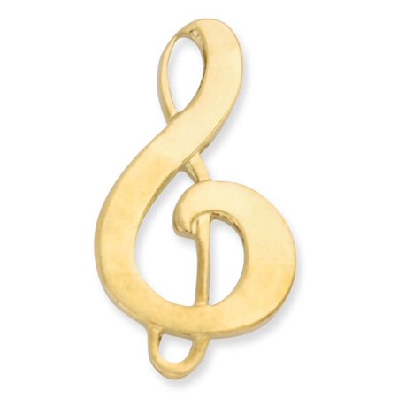 Gold Plated Clef Musical Note Lapel Pin